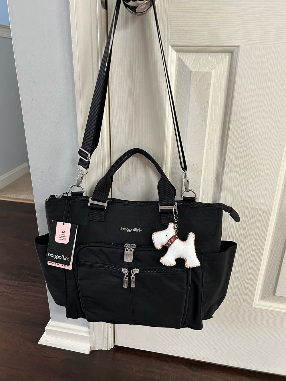 Baggallini Versatile Convertible Work, Travel Bag with Crossbody, Backpack Strap